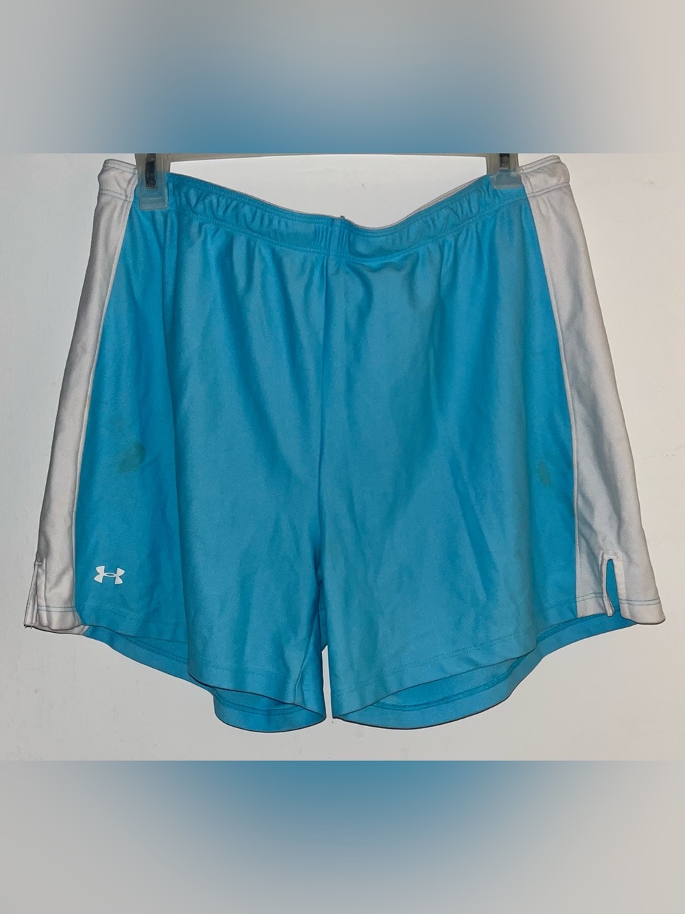 Under Armour Turquoise Athletic Shorts with White Panels